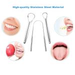 Stainless Steel Tongue Scrapers - 3 Pack