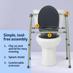 Adjustable 3-in-1 Bedside Commode with Microban