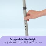 Adjustable 3-in-1 Bedside Commode with Microban