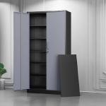 Lockable Metal Storage Cabinet with Adjustable Shelves