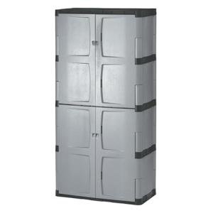 Lockable Freestanding Five-Shelf Storage Cabinet