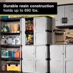 Lockable Freestanding Five-Shelf Storage Cabinet