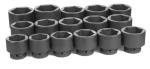Grey Pneumatic 16-Piece Fractional Socket Set