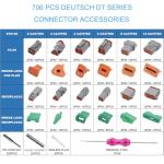 Deutsch DT Connector Kit - 706 Pcs, Various Pins