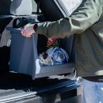 Large Gray Open Front Storage Bins - 3 Pack