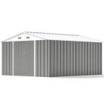 Outdoor Metal Storage Shed with Lockable Doors