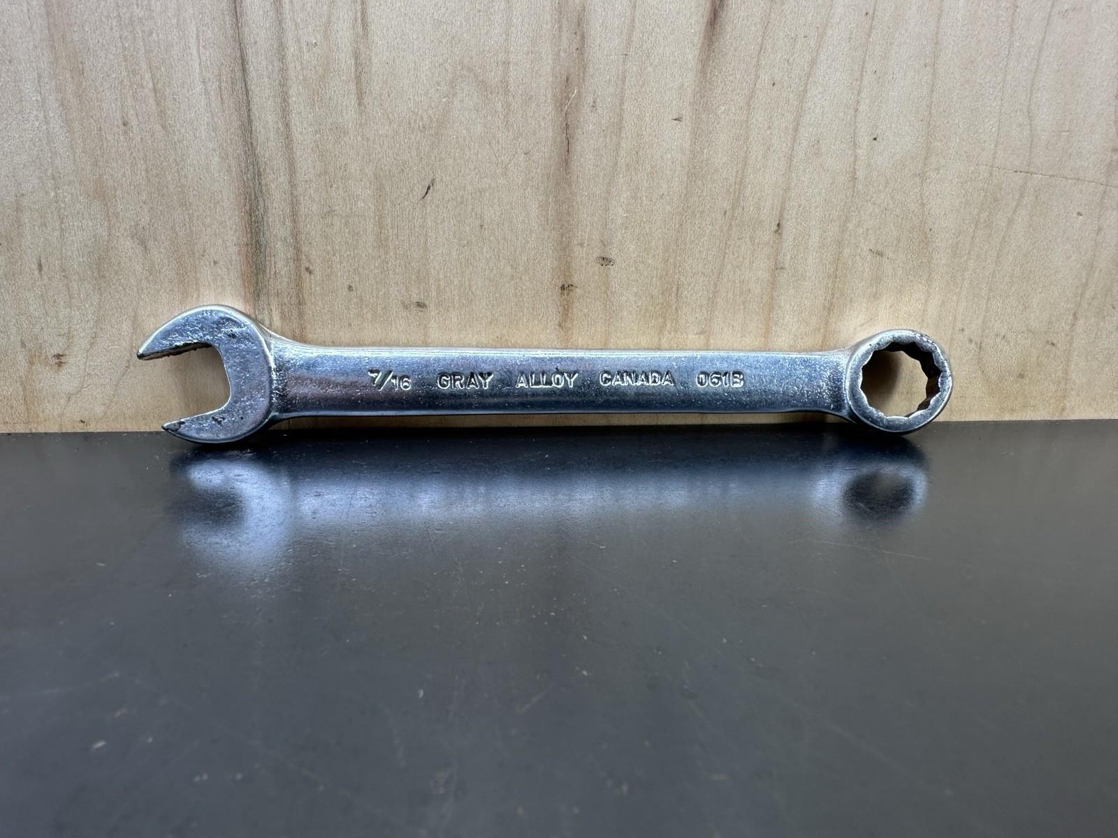 Vintage Gray 7/16" Combination Wrench Model 061B