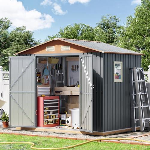 Verdeluxe 8x6FT Metal Outdoor Storage Shed