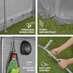 Outdoor 10x8ft Metal Storage Shed & Canopy