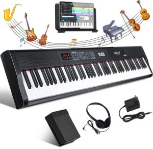 Fesley 88-Key Digital Piano Keyboard with Accessories