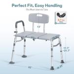 TABEKE Height Adjustable Bathtub Transfer Bench