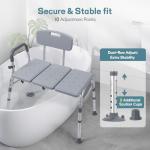 TABEKE Height Adjustable Bathtub Transfer Bench