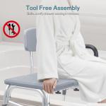 TABEKE Height Adjustable Bathtub Transfer Bench