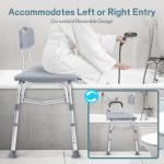 TABEKE Height Adjustable Bathtub Transfer Bench