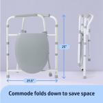 Medline 3-in-1 Commode with Elongated Seat