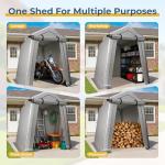 Portable Weather-Resistant Carport Shed for Bikes