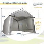 LINKHOO 10x15 FT Portable Waterproof Carport Shed