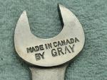 Vintage Gray Open End Wrench 3/4" & 7/8