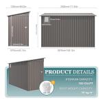 Vigo Huseeo 4x9.2 FT Lockable Outdoor Storage Shed