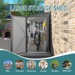 Vigo Huseeo 4x9.2 FT Lockable Outdoor Storage Shed