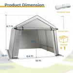 LINKHOO Portable 10x10 FT Waterproof Storage Shed
