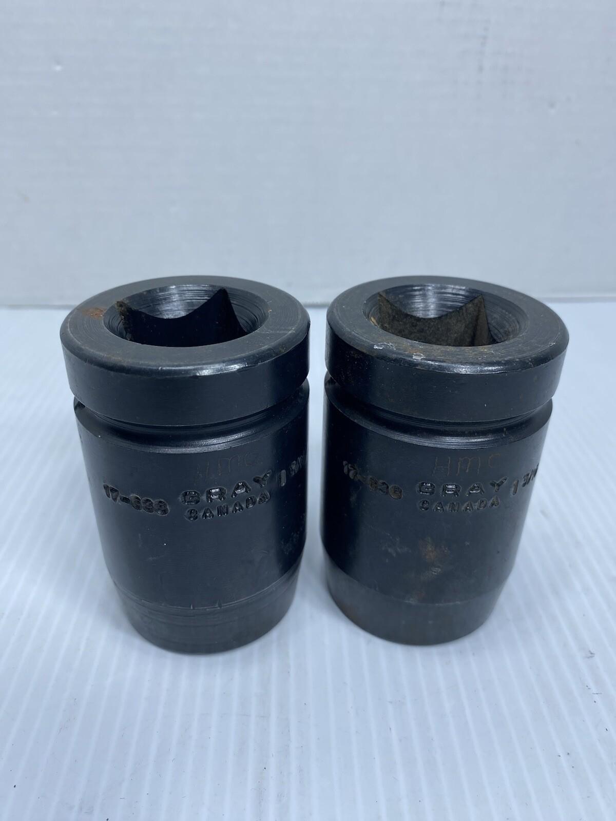 Set of 2 Vintage Gray Canada Socket Tools