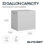 Suncast 22-Gal Waterproof Resin Outdoor Deck Box