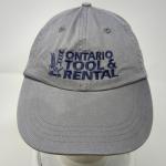 Gray Adjustable Baseball Cap with Embroidered Cameo