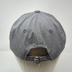 Gray Adjustable Baseball Cap with Embroidered Cameo