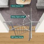 BABELIO 36" Auto Close Pet Gate - Gray