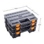 3-in-1 Portable Tool Box Organizer with Compartments