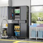 Stylish Rolling Tool Storage Cabinet with Drawers