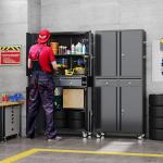 Stylish Rolling Tool Storage Cabinet with Drawers