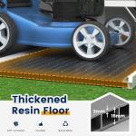 Large Outdoor Resin Storage Shed with Lockable Door