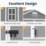 Large Outdoor Resin Storage Shed with Lockable Door