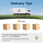 Large Outdoor Resin Storage Shed with Lockable Door