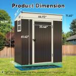 Quictent Heavy Duty Metal Outdoor Storage Shed