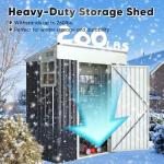 Quictent Heavy Duty Metal Outdoor Storage Shed