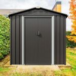 6x4 FT Waterproof Metal Garden Storage Shed