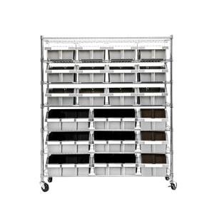 Heavy Duty Steel Wire Shelving Unit with Bins