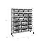 Heavy Duty Steel Wire Shelving Unit with Bins