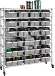 Heavy Duty Steel Wire Shelving Unit with Bins