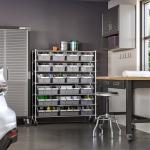 Heavy Duty Steel Wire Shelving Unit with Bins