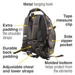 Klein Tools 55485 Electrician Tool Backpack, 48 Pockets