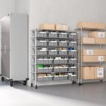 Heavy Duty Steel Wire Shelving Unit with Bins