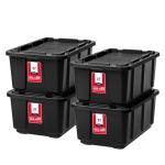 27 Gallon Heavy Duty Stackable Storage Totes - 4 Pack