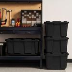 27 Gallon Heavy Duty Stackable Storage Totes - 4 Pack