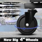 Adjustable Rolling Mechanic Stool with Wheels