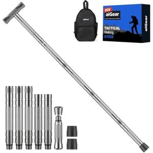 aiGear G3 Tactical Adjustable Walking Staff with Multitool