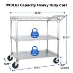 Heavy Duty Rolling Utility Cart with Wheels